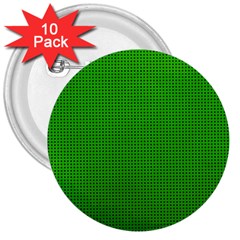 Metallic Mesh Screen 2-green 3  Buttons (10 pack) 