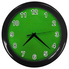 Metallic Mesh Screen 2-green Wall Clock (Black)