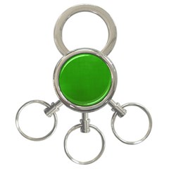 Metallic Mesh Screen 2-green 3-Ring Key Chain