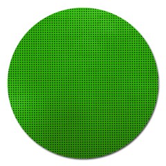 Metallic Mesh Screen 2-green Magnet 5  (Round)