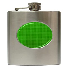 Metallic Mesh Screen 2-green Hip Flask (6 oz)