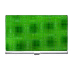 Metallic Mesh Screen 2-green Business Card Holder