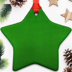 Metallic Mesh Screen 2-green Star Ornament (Two Sides)