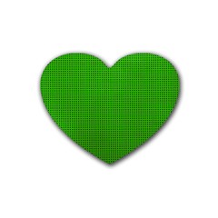 Metallic Mesh Screen 2-green Heart Coaster (4 pack) 