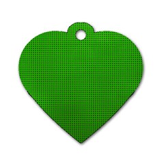 Metallic Mesh Screen 2-green Dog Tag Heart (One Side)