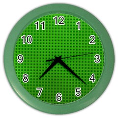 Metallic Mesh Screen 2-green Color Wall Clock