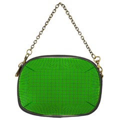 Metallic Mesh Screen 2-green Chain Purse (One Side)