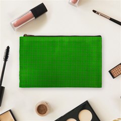 Metallic Mesh Screen 2-green Cosmetic Bag (Medium)