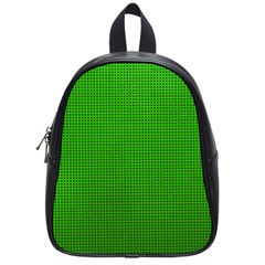 Metallic Mesh Screen 2-green School Bag (Small)