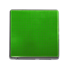 Metallic Mesh Screen 2-green Memory Card Reader (Square 5 Slot)