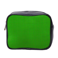 Metallic Mesh Screen 2-green Mini Toiletries Bag (Two Sides)