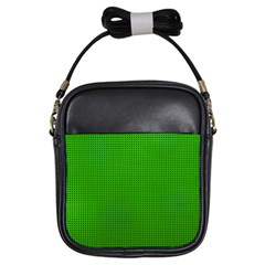 Metallic Mesh Screen 2-green Girls Sling Bag