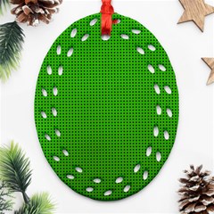 Metallic Mesh Screen 2-green Ornament (Oval Filigree)