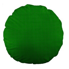 Metallic Mesh Screen 2-green Large 18  Premium Round Cushions