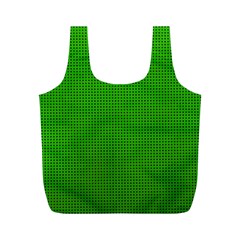 Metallic Mesh Screen 2-green Full Print Recycle Bag (m)