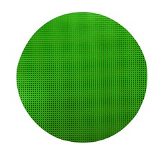 Metallic Mesh Screen 2-green Mini Round Pill Box