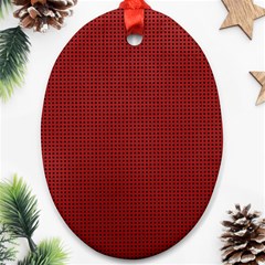 Metallic Mesh Screen 2-red Ornament (oval) by impacteesstreetweareight