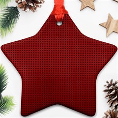 Metallic Mesh Screen 2-red Ornament (star) by impacteesstreetweareight