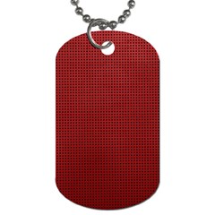 Metallic Mesh Screen 2-red Dog Tag (one Side) by impacteesstreetweareight