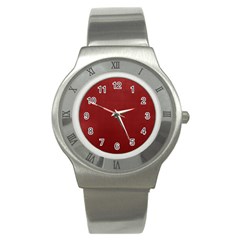 Metallic Mesh Screen 2-red Stainless Steel Watch by impacteesstreetweareight