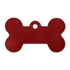 Metallic Mesh Screen 2-red Dog Tag Bone (one Side) by impacteesstreetweareight