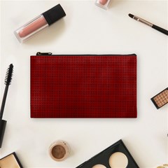 Metallic Mesh Screen 2-red Cosmetic Bag (small) by impacteesstreetweareight