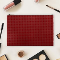 Metallic Mesh Screen 2-red Cosmetic Bag (large) by impacteesstreetweareight