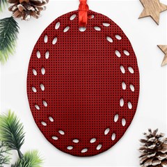 Metallic Mesh Screen 2-red Ornament (oval Filigree) by impacteesstreetweareight