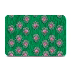 Lotus Bloom In The Blue Sea Of Peacefulness Plate Mats by pepitasart