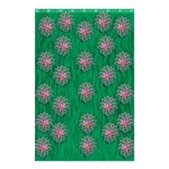 Lotus Bloom In The Blue Sea Of Peacefulness Shower Curtain 48  X 72  (small)  by pepitasart