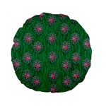 Lotus Bloom In The Blue Sea Of Peacefulness Standard 15  Premium Round Cushions Front