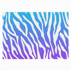 White Tiger Purple & Blue Animal Fur Print Stripes Large Glasses Cloth (2 Sides) by Casemiro