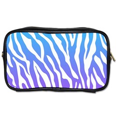 White Tiger Purple & Blue Animal Fur Print Stripes Toiletries Bag (one Side) by Casemiro