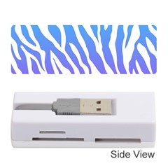 White Tiger Purple & Blue Animal Fur Print Stripes Memory Card Reader (stick) by Casemiro