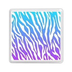 White Tiger Purple & Blue Animal Fur Print Stripes Memory Card Reader (square) by Casemiro