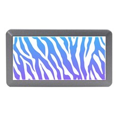 White Tiger Purple & Blue Animal Fur Print Stripes Memory Card Reader (mini) by Casemiro