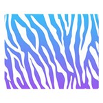 White tiger purple & blue animal fur print stripes Double Sided Flano Blanket (Large)  80 x60  Blanket Front