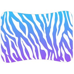 White Tiger Purple & Blue Animal Fur Print Stripes Velour Seat Head Rest Cushion by Casemiro