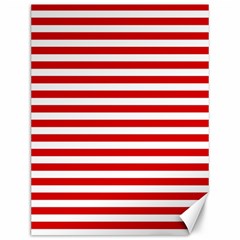 Red And White Stripes Pattern, Geometric Theme Canvas 12  X 16  by Casemiro