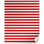 Red and white stripes pattern, geometric theme Canvas 16  x 20  15.75 x19.29  Canvas - 1