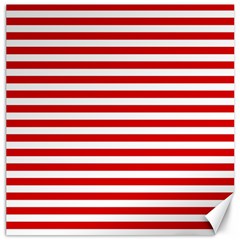 Red And White Stripes Pattern, Geometric Theme Canvas 20  X 20 