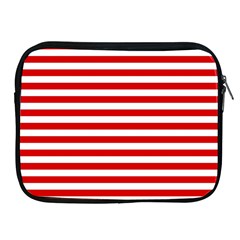 Red And White Stripes Pattern, Geometric Theme Apple Ipad 2/3/4 Zipper Cases by Casemiro