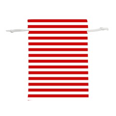 Red And White Stripes Pattern, Geometric Theme Lightweight Drawstring Pouch (s) by Casemiro