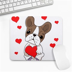 French Bulldog Hearts Large Mousepads by SomethingForEveryone