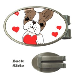 French Bulldog Hearts Money Clips (oval)  by SomethingForEveryone