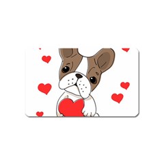 French Bulldog Hearts Magnet (name Card) by SomethingForEveryone