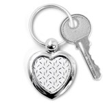 Gray Pencils On A Light Background Key Chain (Heart) Front