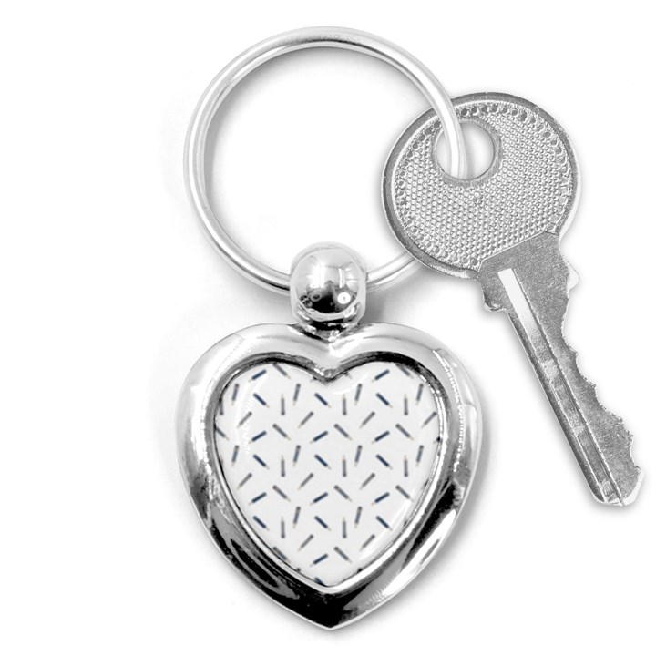 Gray Pencils On A Light Background Key Chain (Heart)