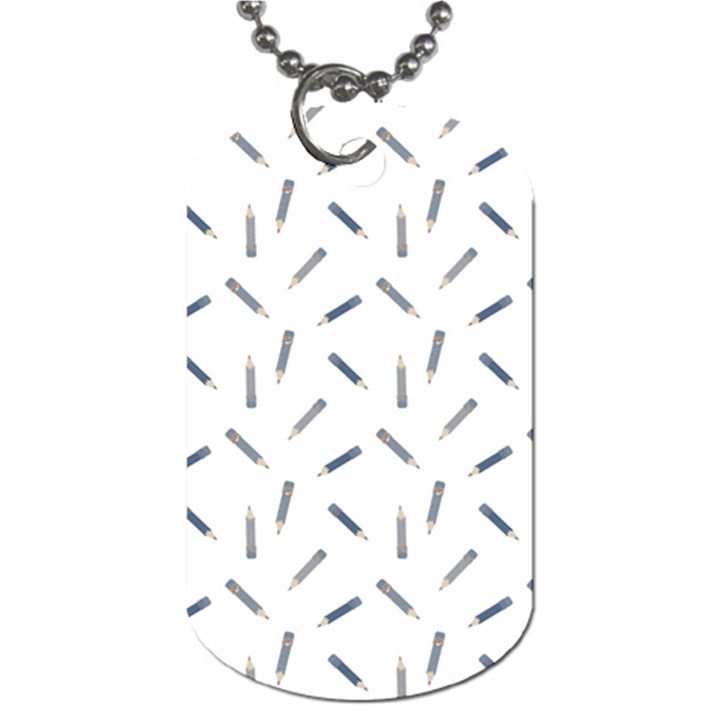 Gray Pencils On A Light Background Dog Tag (Two Sides)