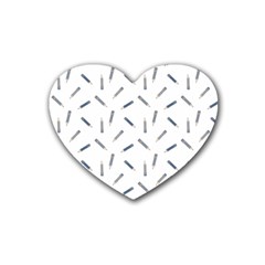 Gray Pencils On A Light Background Heart Coaster (4 Pack)  by SychEva